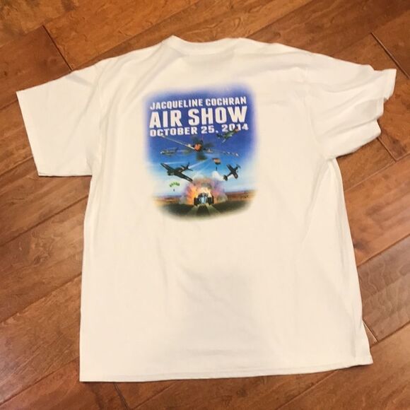 2014 Jaqueline Cochran Air Show Graphic White Tee size XL - Picture 6 of 8